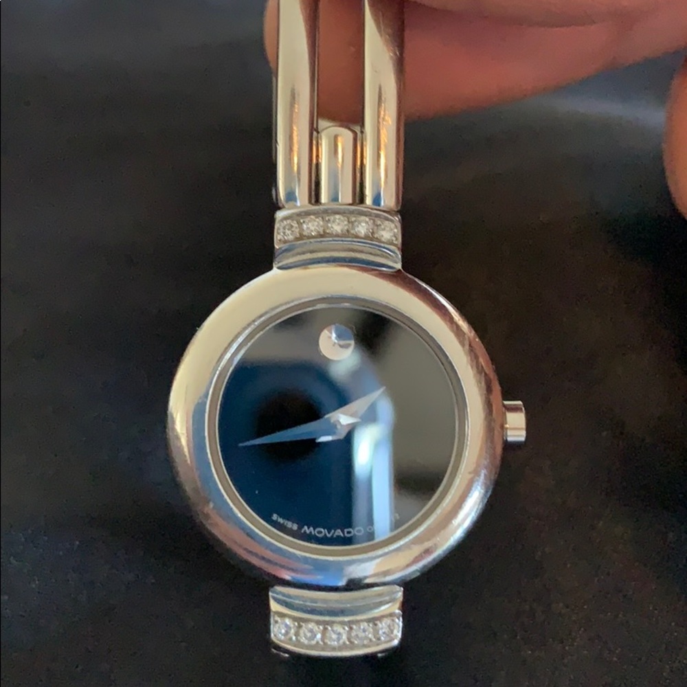 Genuine Movado bracelet style watch with diamonds